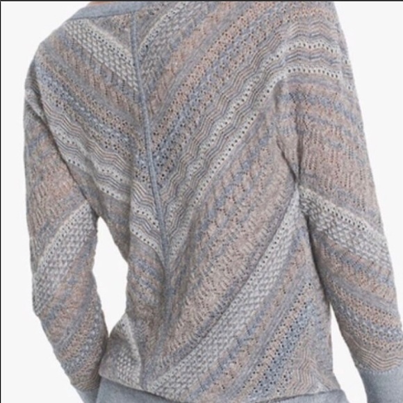 WHBM rose gold and and silver beautiful sweater. - Picture 3 of 6